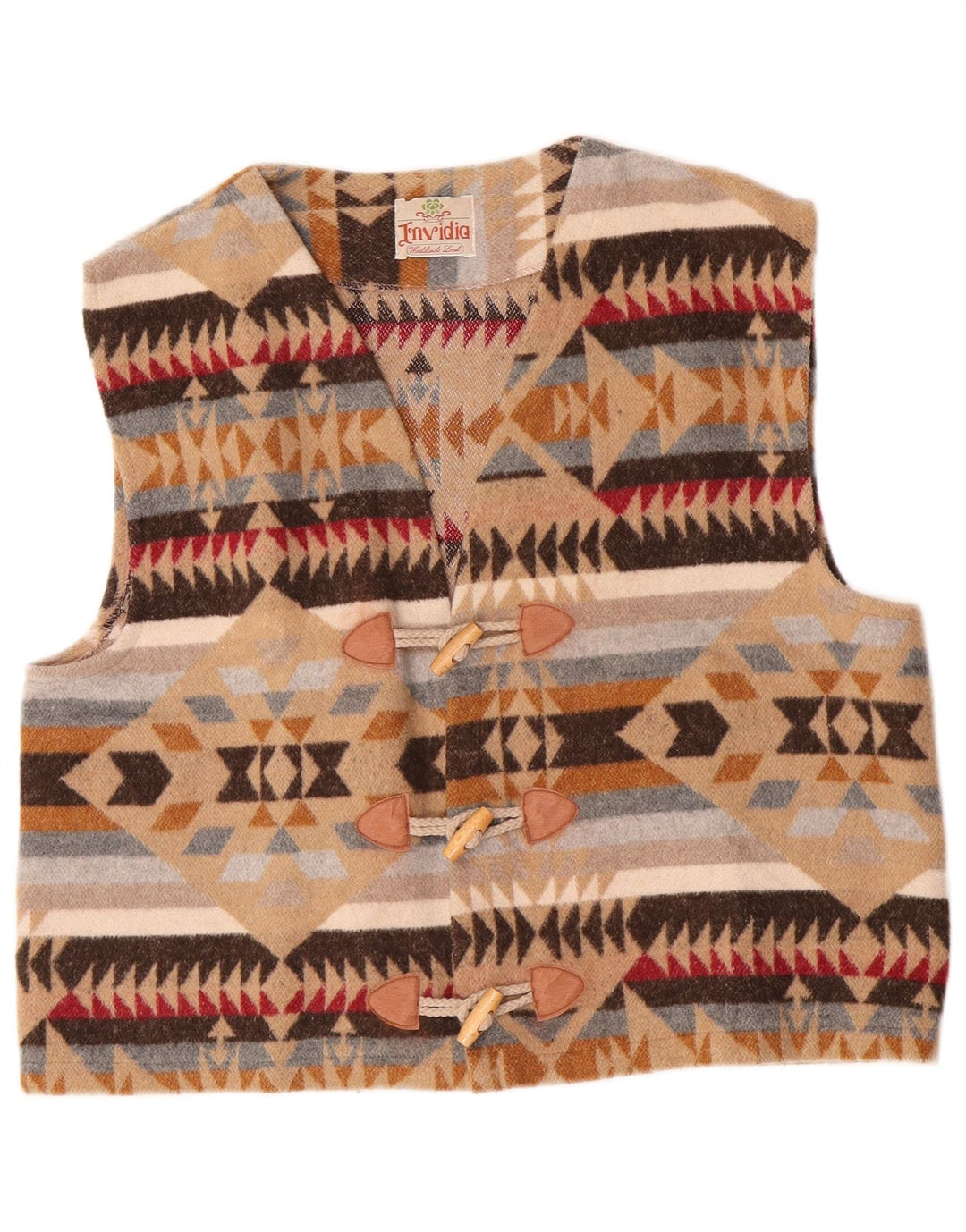 gilet homme vintage Acrylique rayé beige moyen