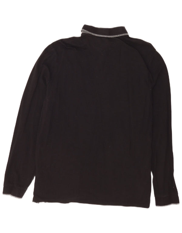 Champion Polo à manches longues pour homme 2XL en coton noir