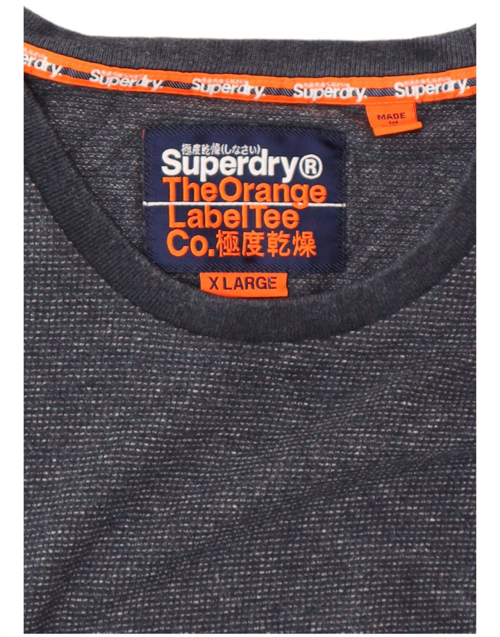 SUPERDRY T-Shirt Homme Top XL Bleu Marine