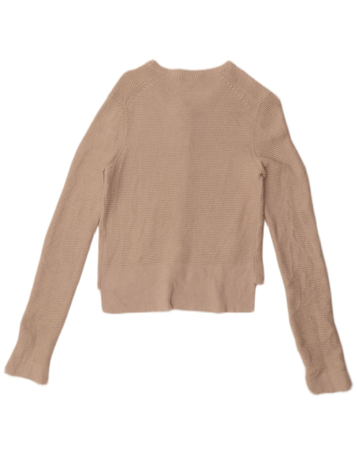 Zara Femme Cardigan Pull UK 12 Moyen Blanc