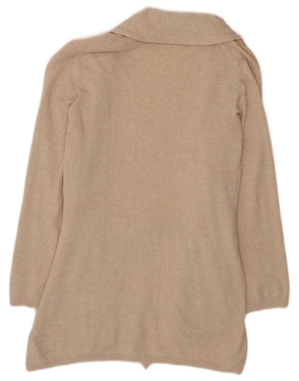 Zara Cardigan long pour femme en viscose beige moyen UK 12