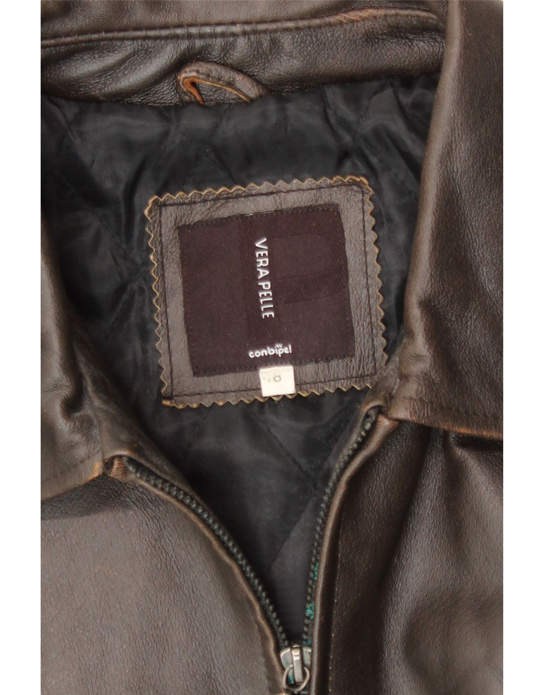 Conbipel Veste en Cuir Homme IT 48 Cuir Marron Moyen