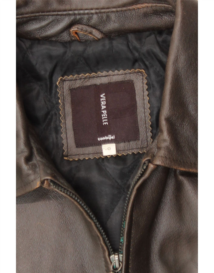Conbipel Veste en Cuir Homme IT 48 Cuir Marron Moyen