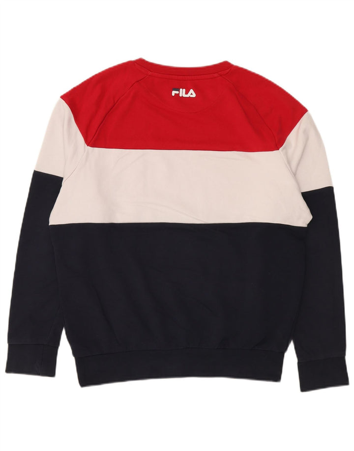 FILA Sweat-Shirt Graphique Homme Petit Multicolore Colourblock