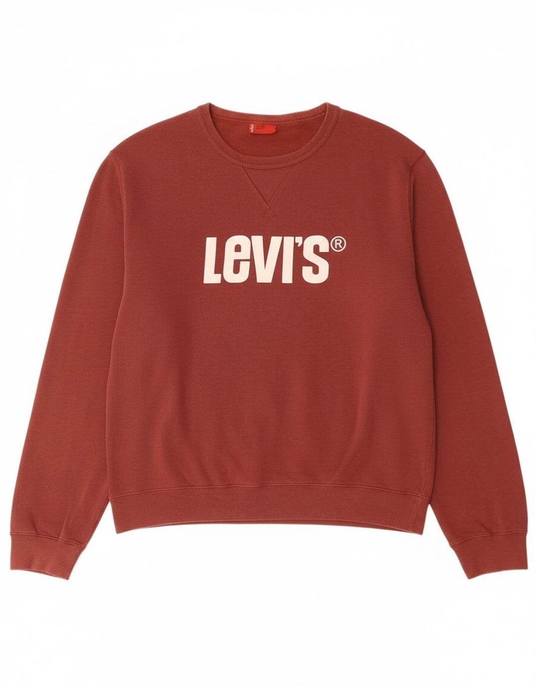 Levi's Graphic Sweatshirt Jumper Large Homme Bordeaux Coton