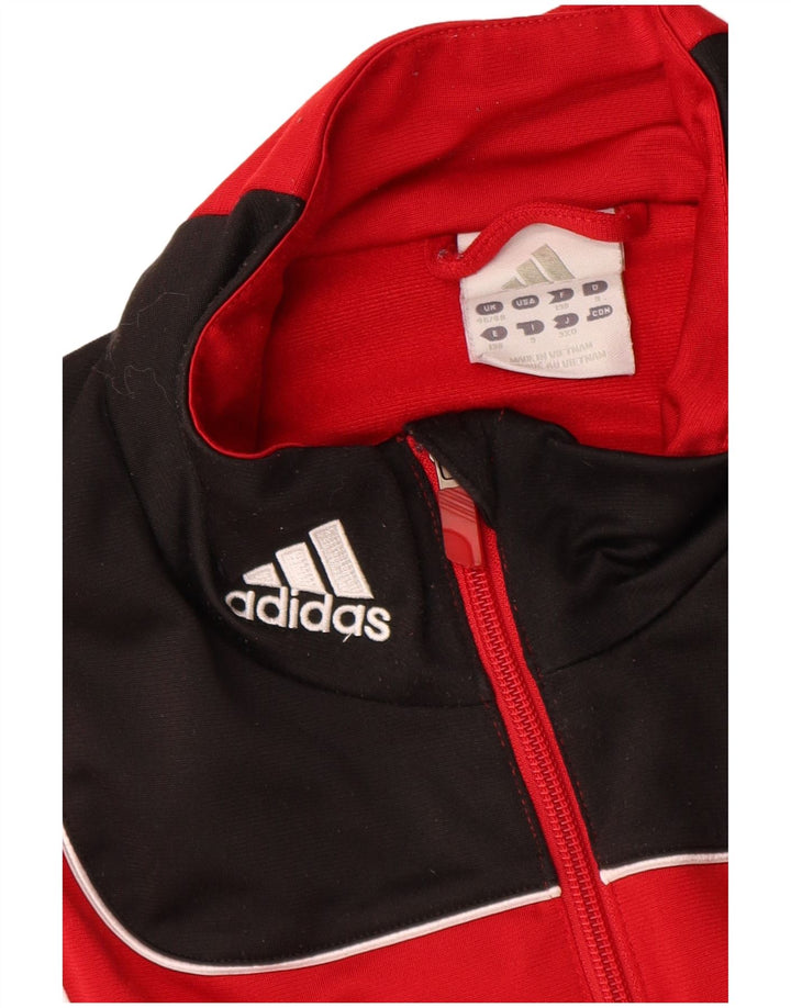 ADIDAS Veste de survêtement pour homme UK 46/48 XL Rouge Colorblock Polyester