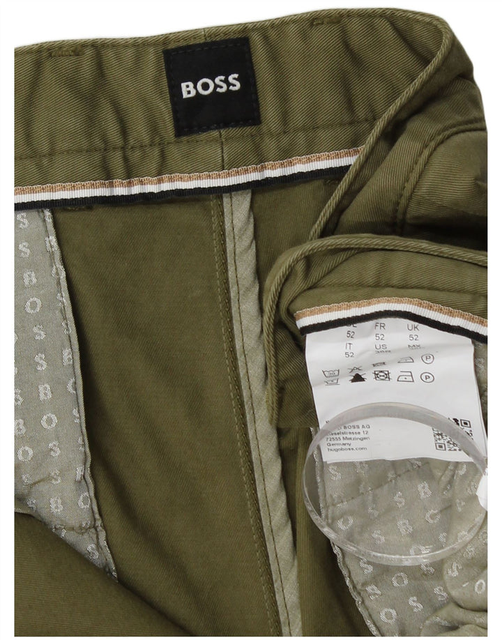 HUGO BOSS Short Chino Homme IT 52 XL W36 Kaki Coton