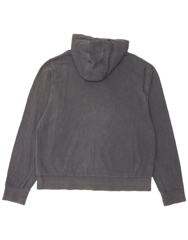 Adidas Pull à capuche zippé graphique pour homme 2XL en coton bleu marine