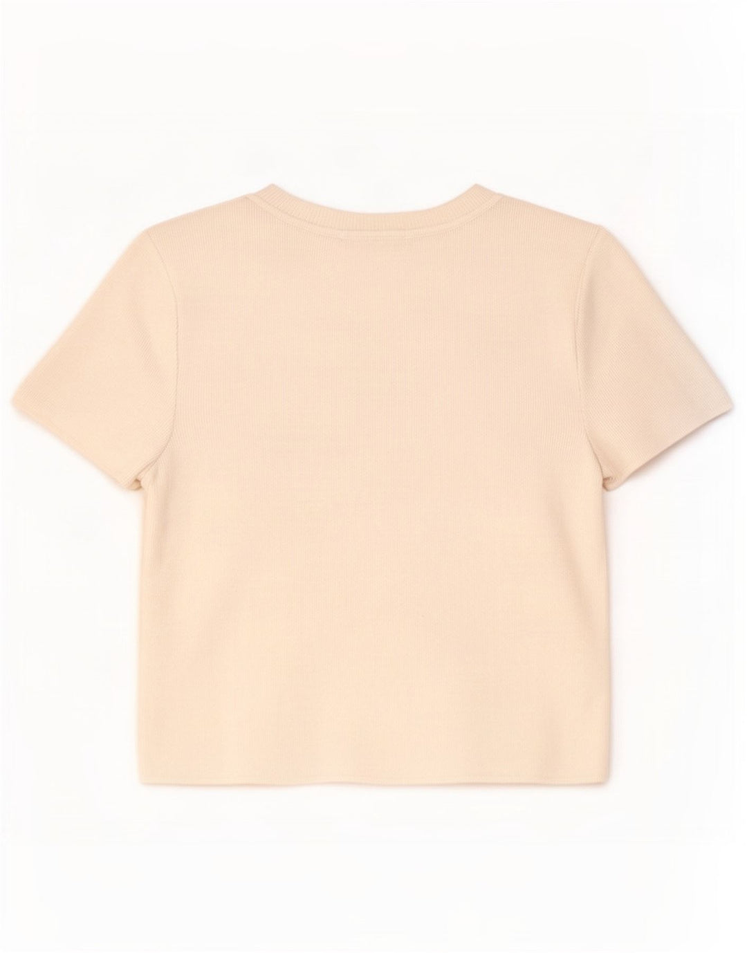 Zara Womens Crop T-Shirt Top UK 12 Moyen Blanc Viscose