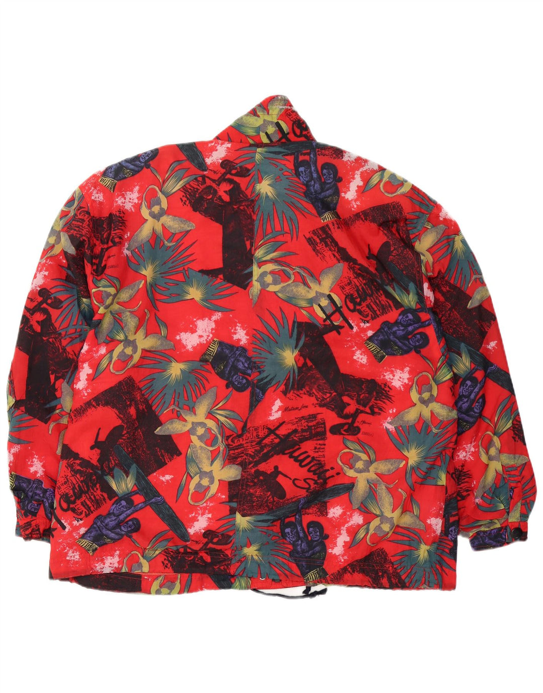 Gil Bret Veste coupe-vent surdimensionnée pour femme UK 14 Grand rouge floral