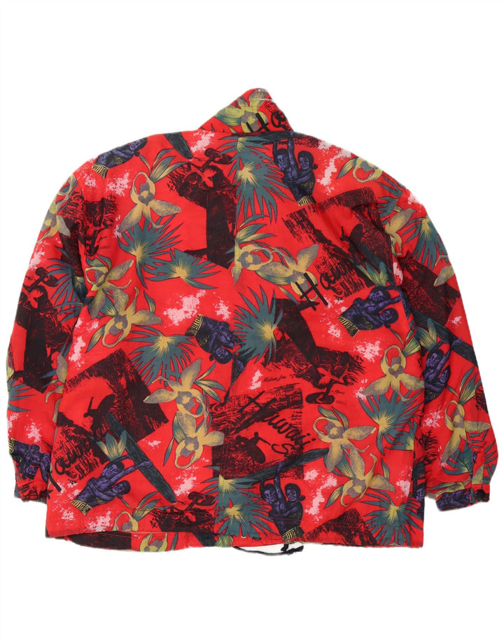 Gil Bret Veste coupe-vent surdimensionnée pour femme UK 14 Grand rouge floral