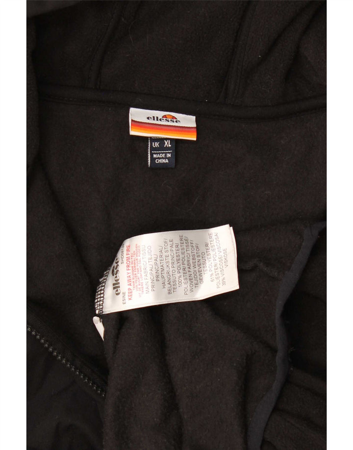 Ellesse Pull à capuche graphique pour homme XL Noir Polyester