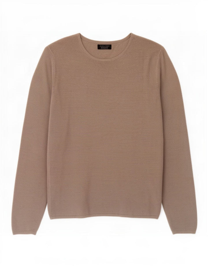 Zara Pull à col bateau pour homme, grand gris