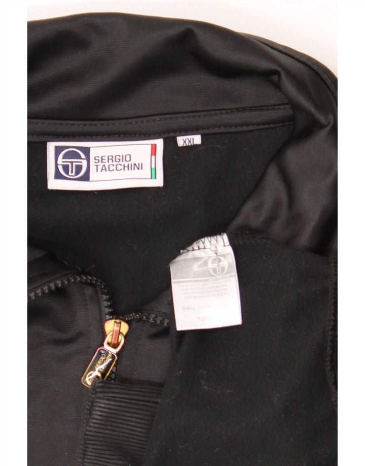 Sergio Tacchini Veste de survêtement pour homme 2XL Noir Polyester