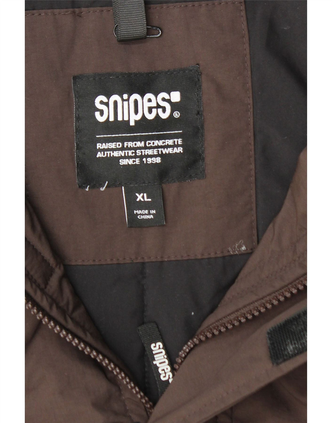 SNIPES Veste Anorak à capuche pour homme UK 42 XL Marron Polyamide
