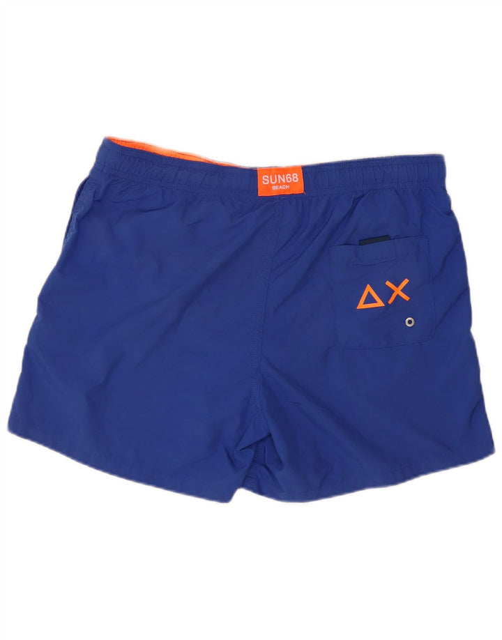 Sun68 Short de Bain Graphique Garçon 13-14 Ans Bleu Polyester