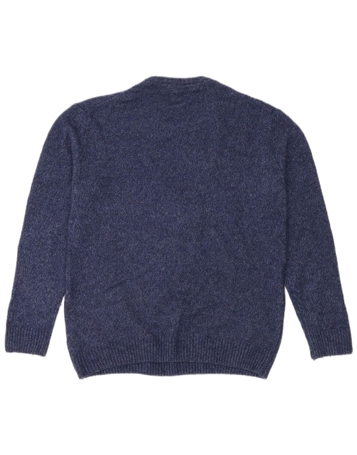 Refrigiwear Pull à col rond pour homme en laine bleu marine moyen