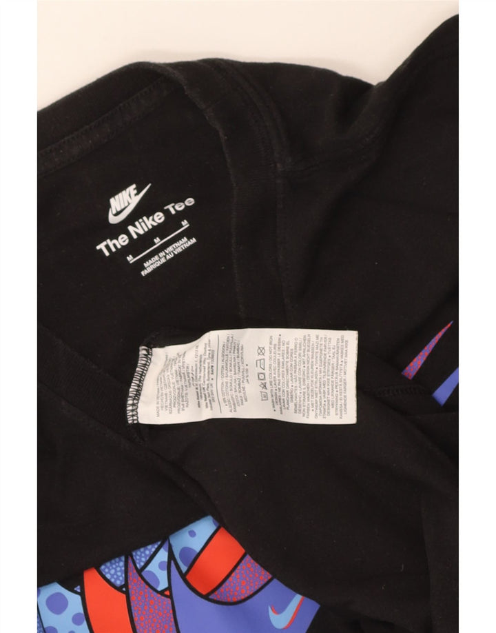 Nike T-shirt graphique pour homme en coton noir moyen