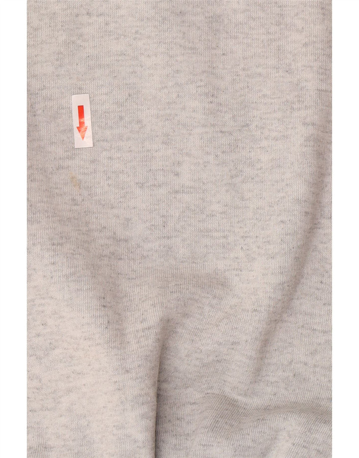 Asics Sweat-shirt graphique à col zippé pour hommes, grand gris