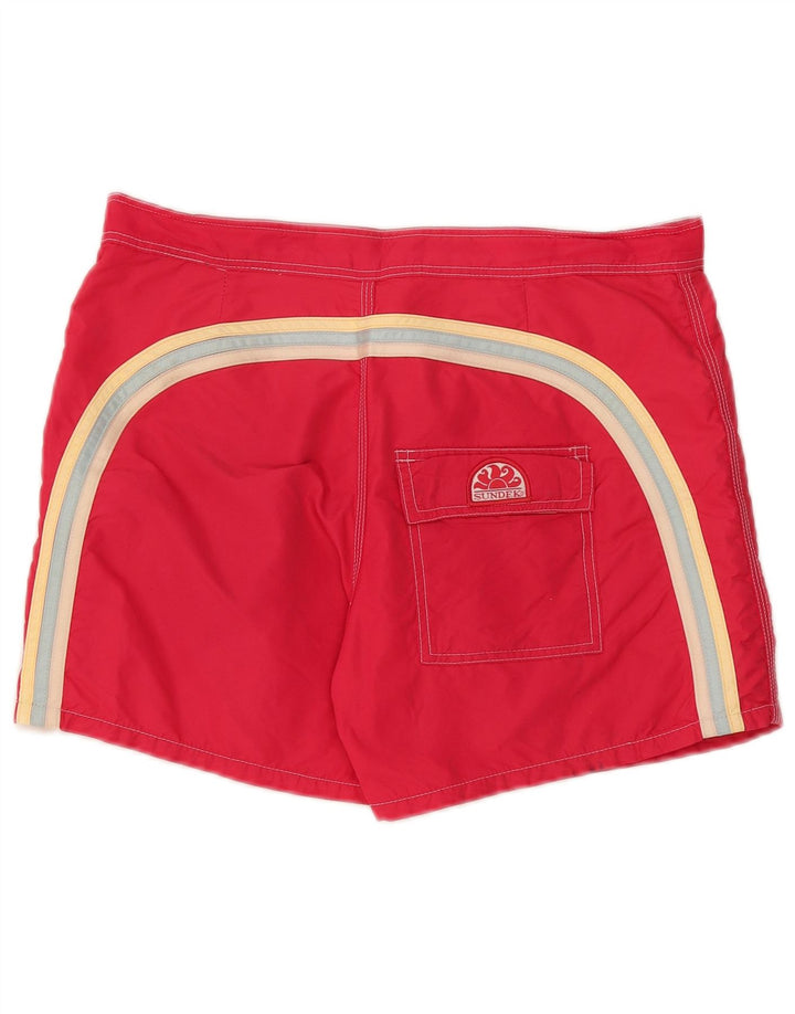 Sundek Short de Bain Homme Nylon Rouge Moyen