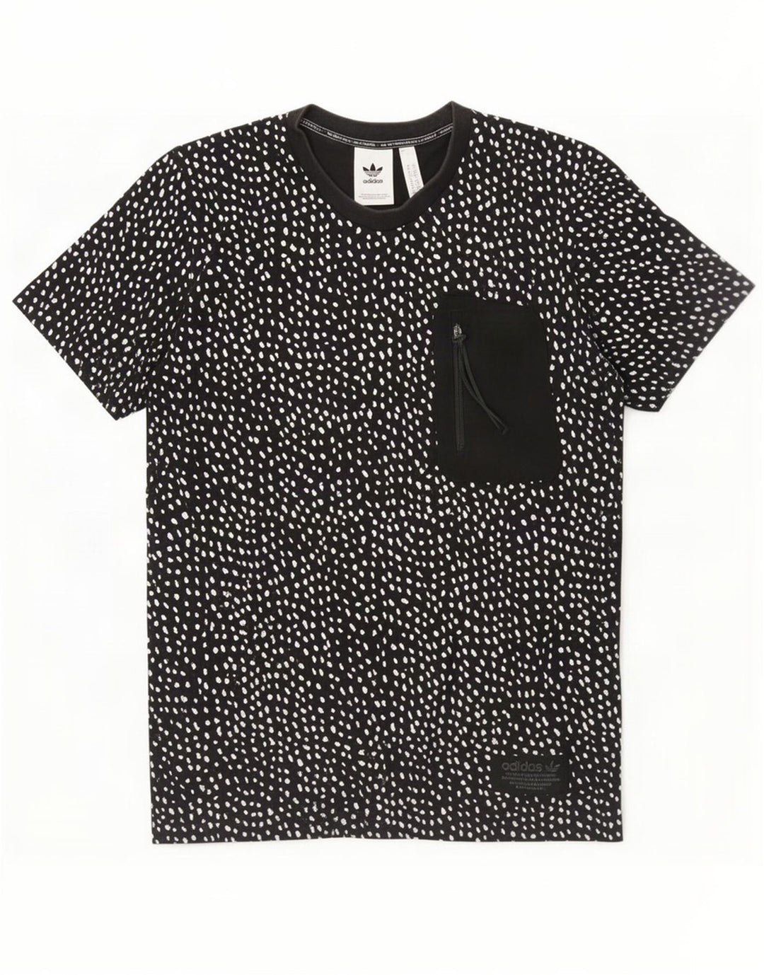 Adidas T-shirt homme en coton à pois noir moyen