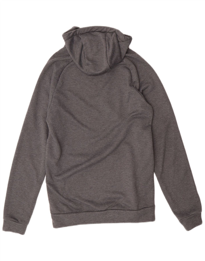 NIKE Mens Dri Fit Graphic Hoodie Jumper Small Grey Polyester