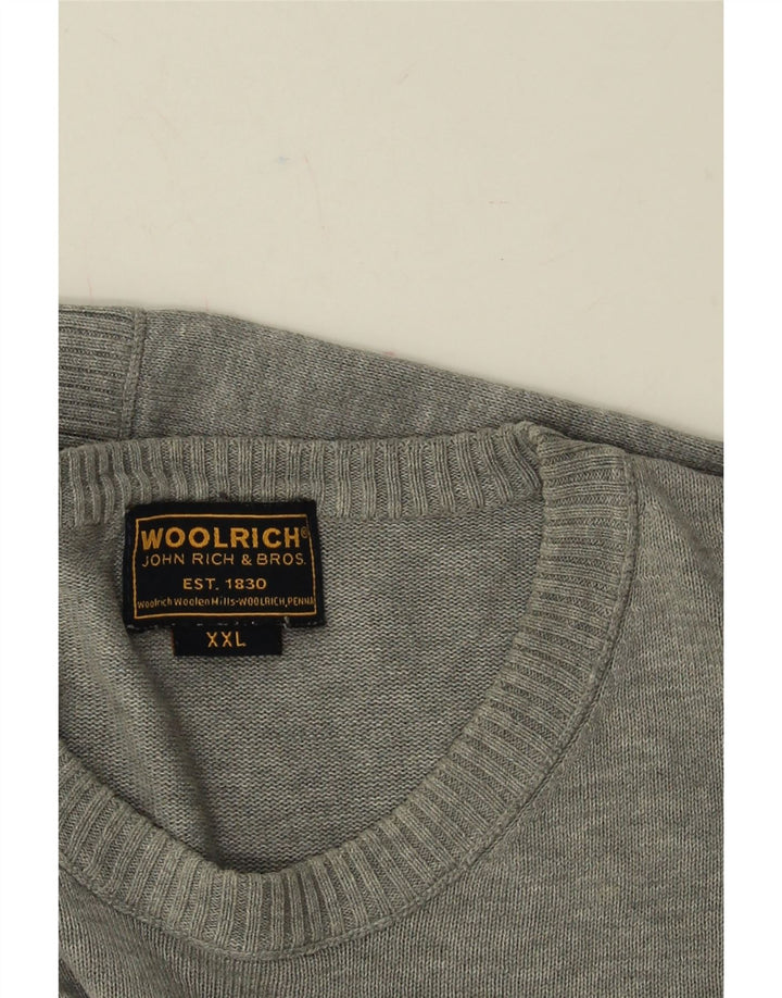 WOOLRICH Pull à col rond pour homme 2XL Gris