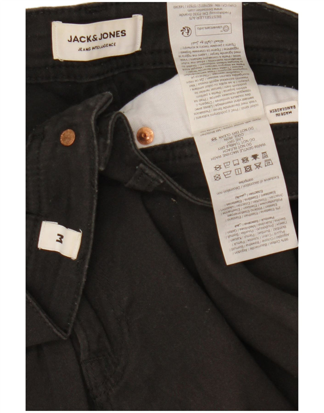 Jack & Jones Short décontracté régulier pour homme Medium W32 Noir Coton