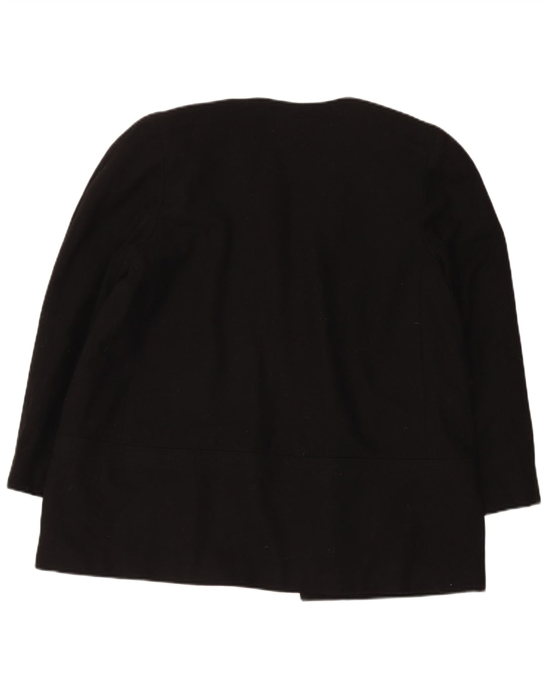Luisa Spagnoli Veste Blazer Ouverte Femme UK 14 Laine Noir Moyen