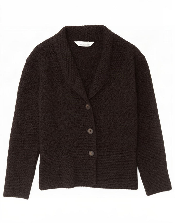Marks & Spencer Cardigan pour femme en laine marron moyen UK 12