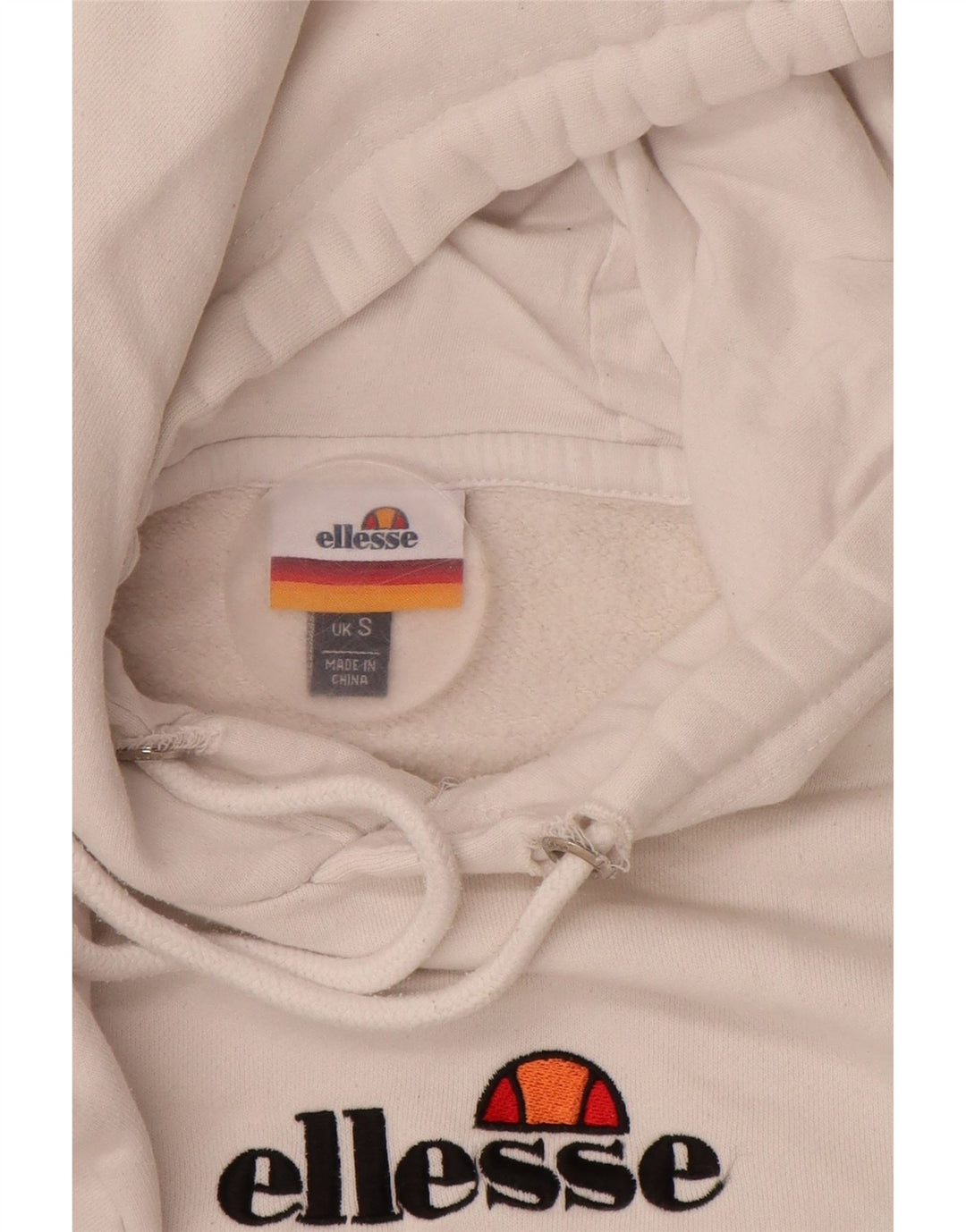 ELLESSE Pull à capuche graphique pour homme Petit coton blanc cassé