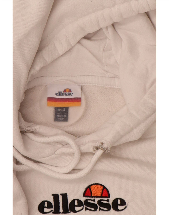 ELLESSE Pull à capuche graphique pour homme Petit coton blanc cassé