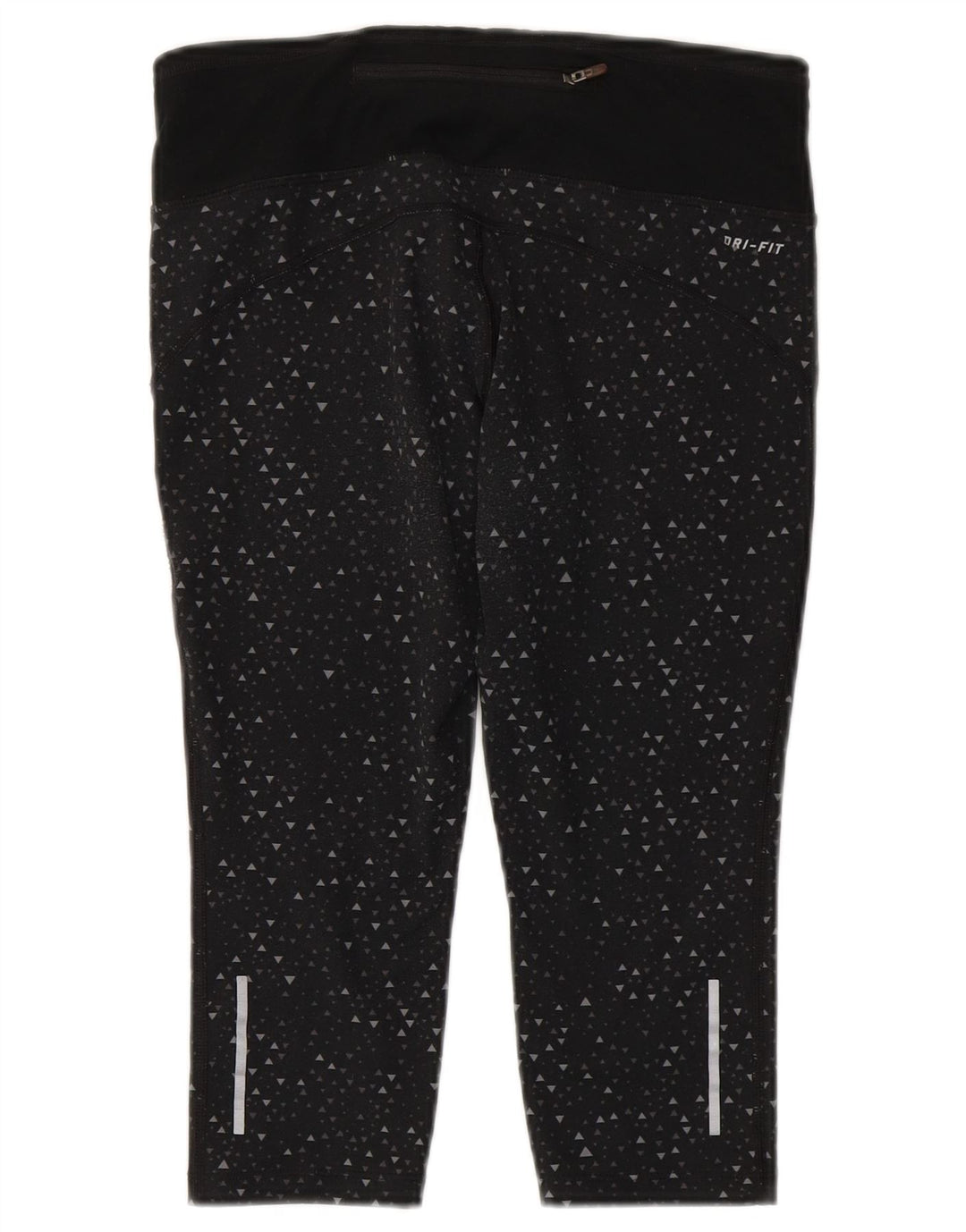 Nike Legging Capri Dri Fit pour femme UK 10 Petit Noir Géométrique Polyester