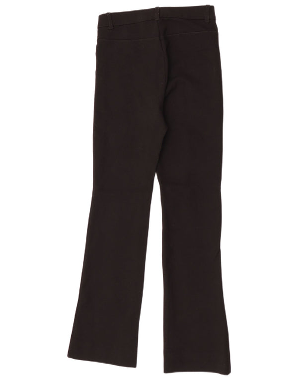 Zara Pantalon décontracté Bootcut Slim Fit pour femme Petit W26 L29 Noir Viscose