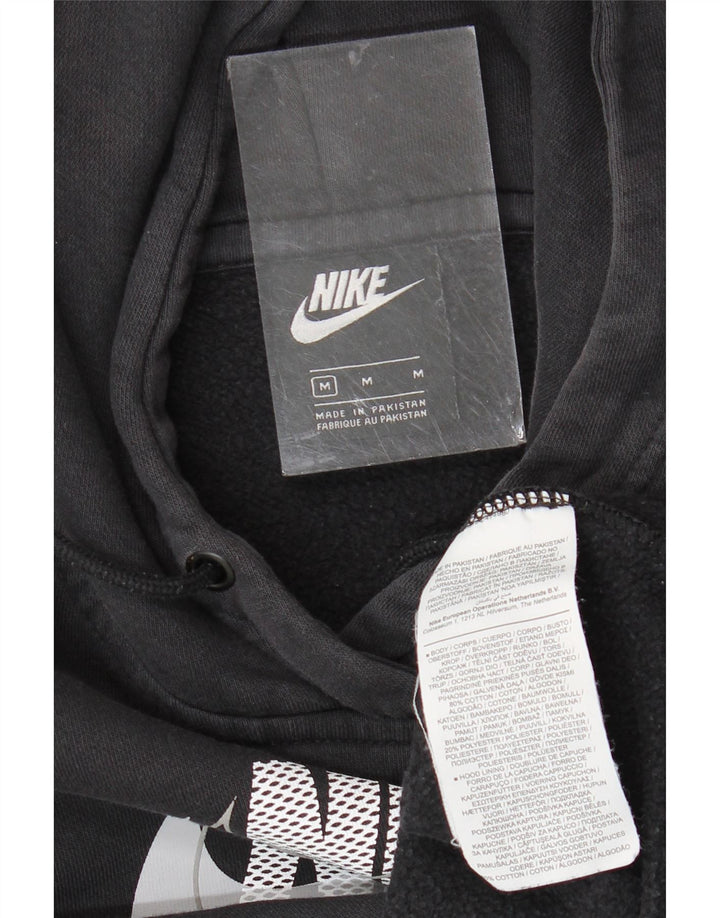 NIKE Pull à capuche graphique pour homme en coton noir moyen