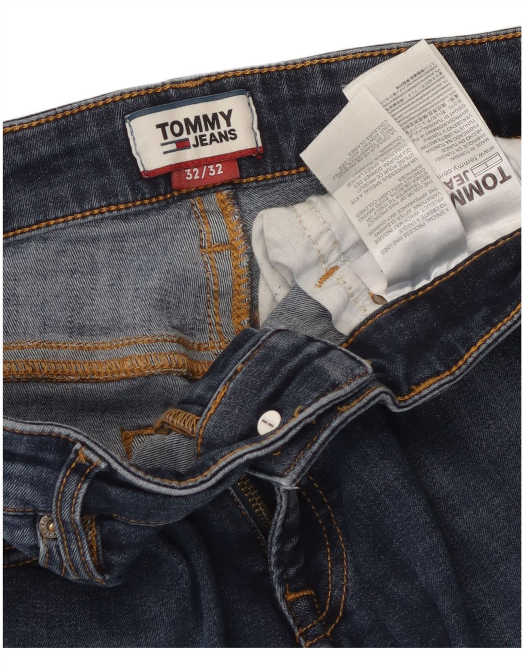 TOMMY HILFIGER Jean Slim Homme W32 L32 Bleu Coton
