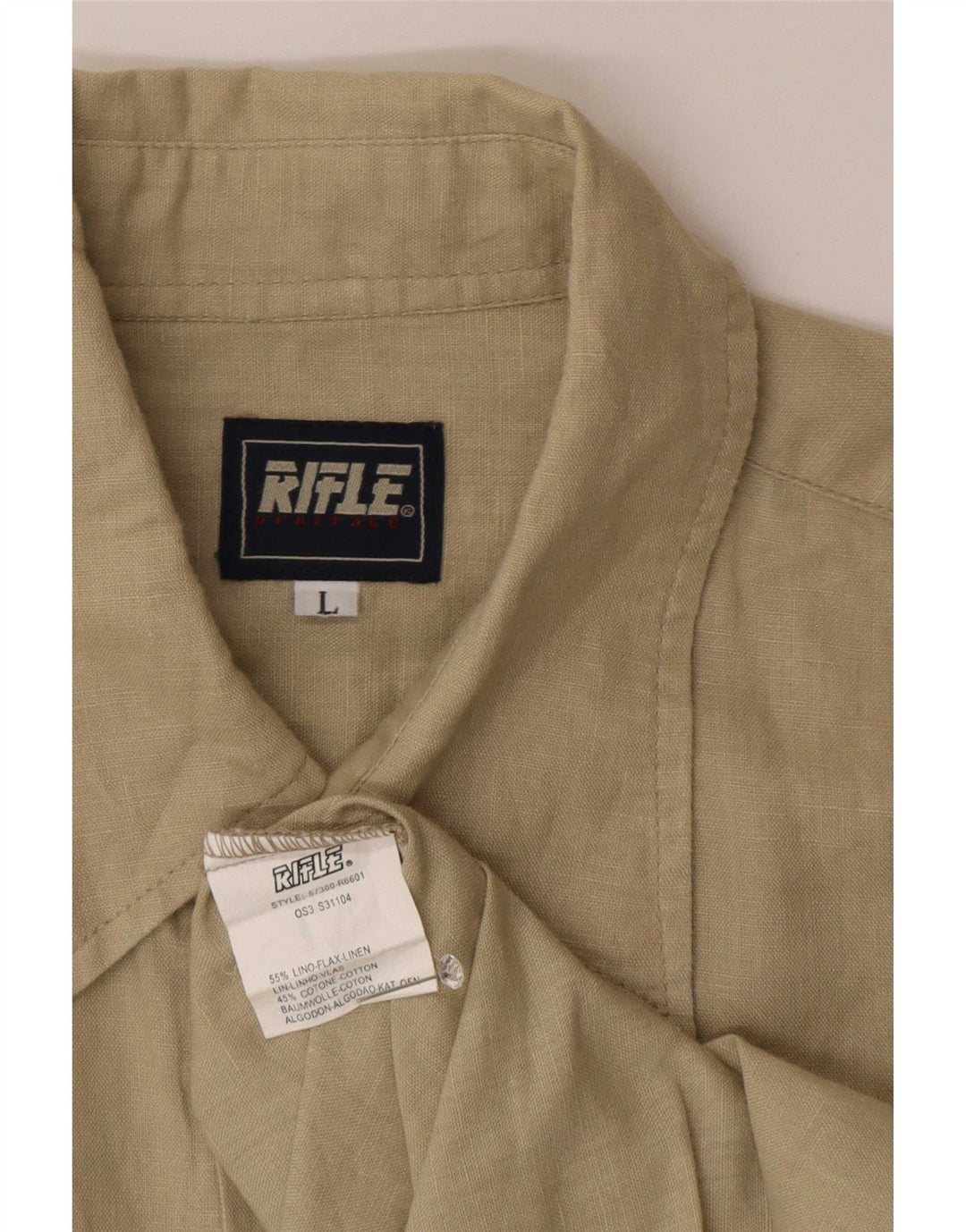 Chemise Homme Rifle Grand Lin Beige