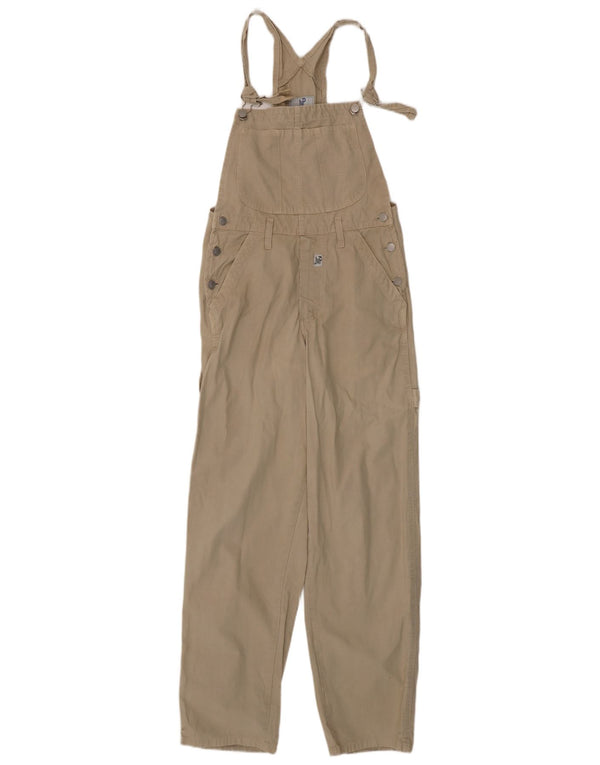 vintage Mens Dungarees Cargo Pantalon W30 L31 Beige