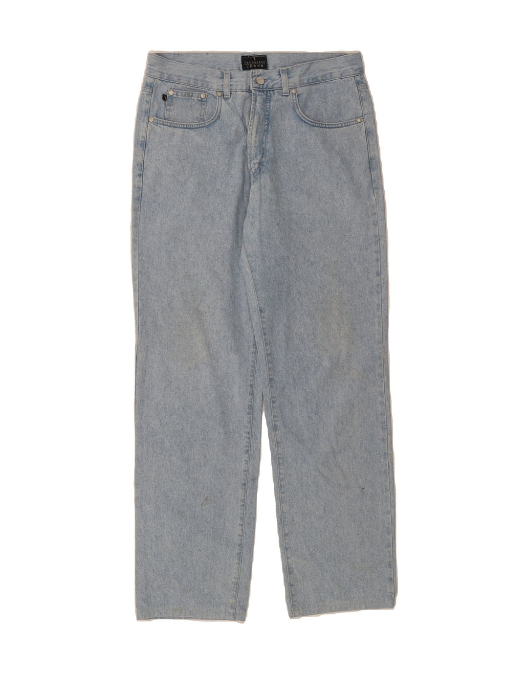 TRUSSARDI Mens Tapered Jeans W33 L31 Blue Vintage Trussardi and Second-Hand Trussardi from Messina Hembry 