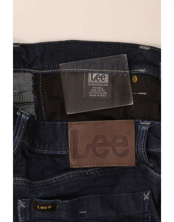 Lee Femme Powell Jean Droit W32 L34 Bleu Marine Coton