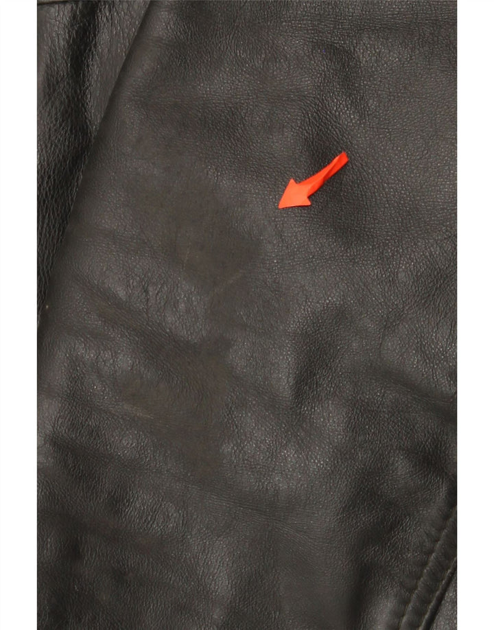 Veste en cuir homme vintage UK 42 XL Cuir noir