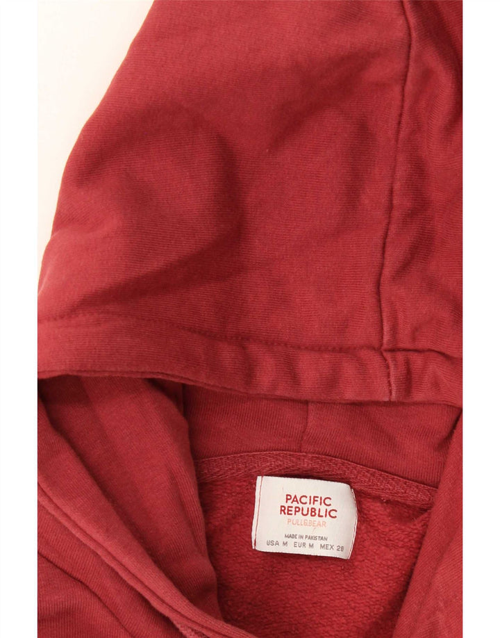 Pull & Bear Pull à capuche surdimensionné pour femme Rouge moyen UK 14