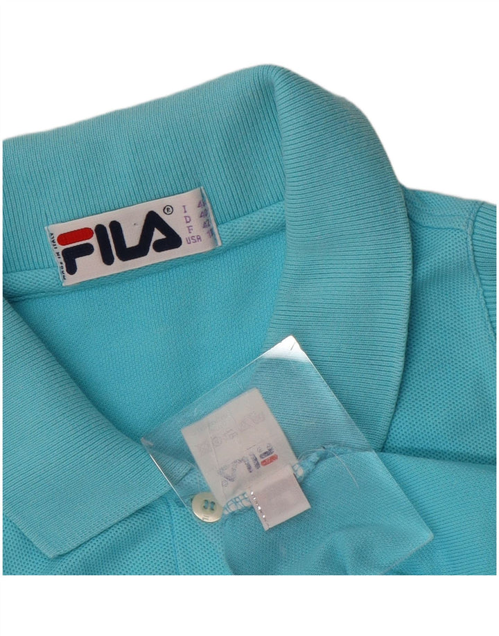 FILA Polo sans manches femme IT 46 Large Bleu Coton