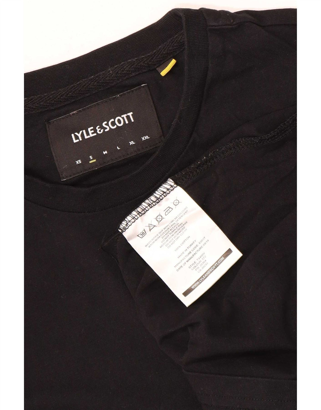 Lyle & Scott T-Shirt Homme Petit Noir Coton