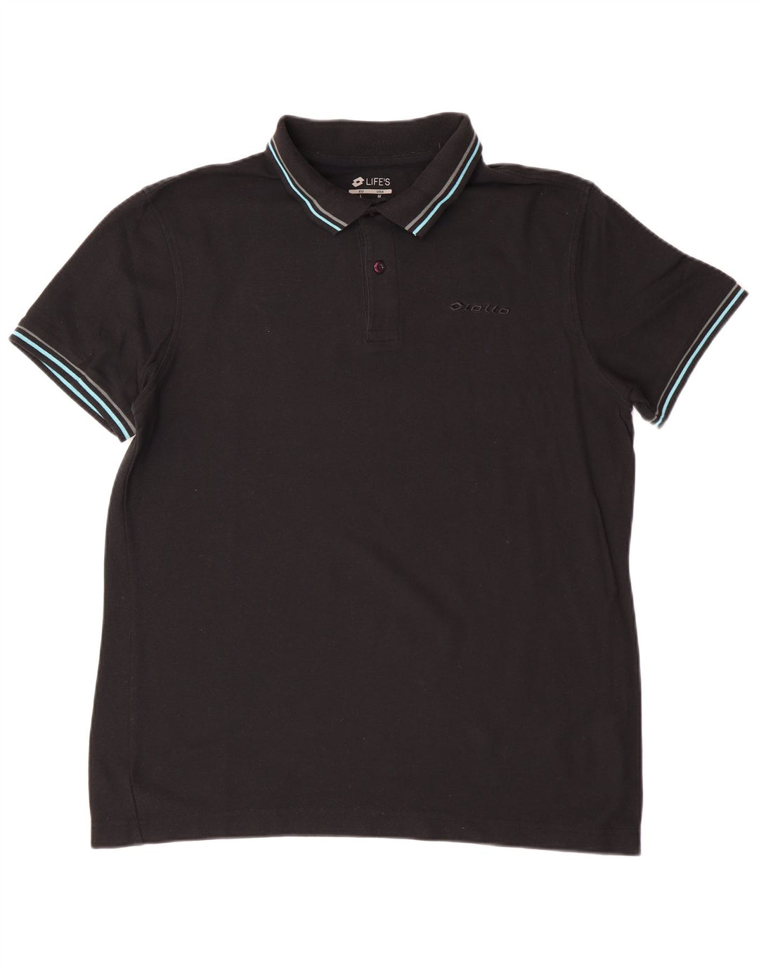Lotto Polo Homme Grand Noir Coton