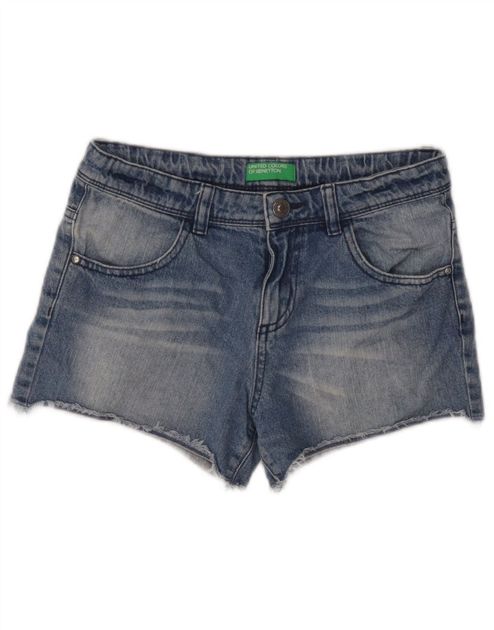 Benetton Short En Jean W26 Petit Bleu Femme