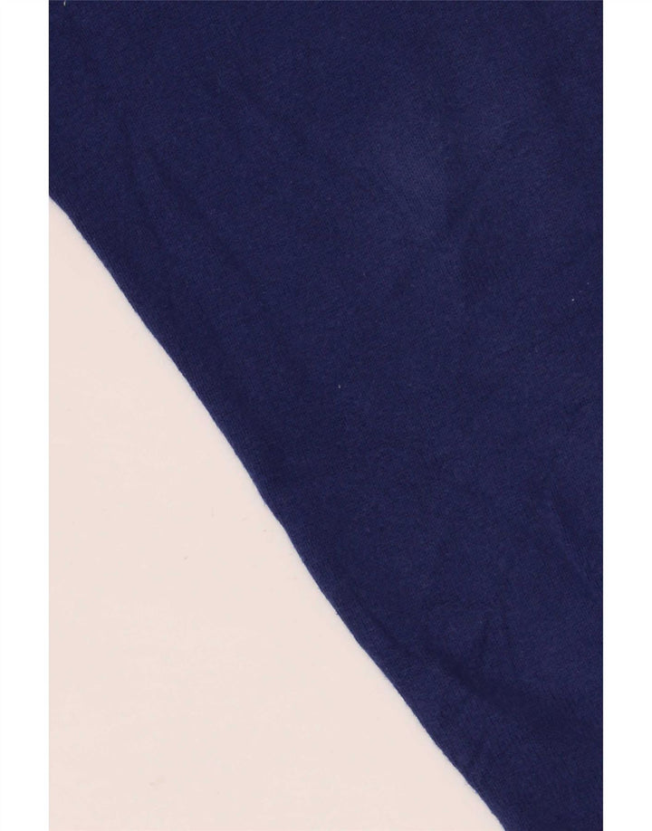 Massimo Dutti Pull col rond homme en coton bleu moyen