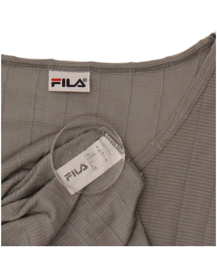 Fila T-Shirt Homme Top XL Gris Rayé Coton