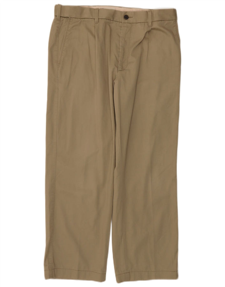 MARKS & SPENCER Pantalon Chino Droit Homme W34 L29 Coton Beige