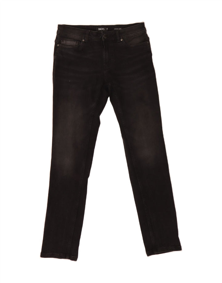 DACK'S Womens Slim Jeans IT 46 Large W32 L30 Black Cotton Vintage Dack's and Second-Hand Dack's from Messina Hembry 